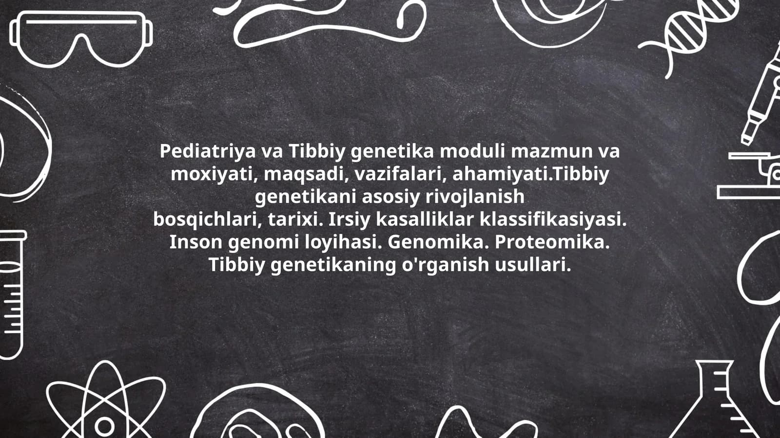 Pediatriya va Tibbiy genetika moduli