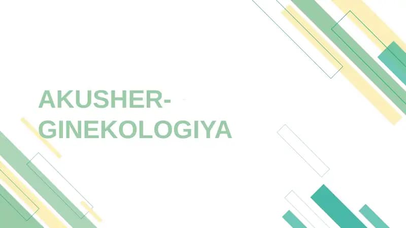 AKUSHER-GINEKOLOGIYA