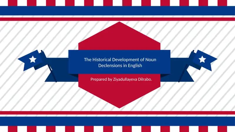 The Historical Development of Noun Declensions in English