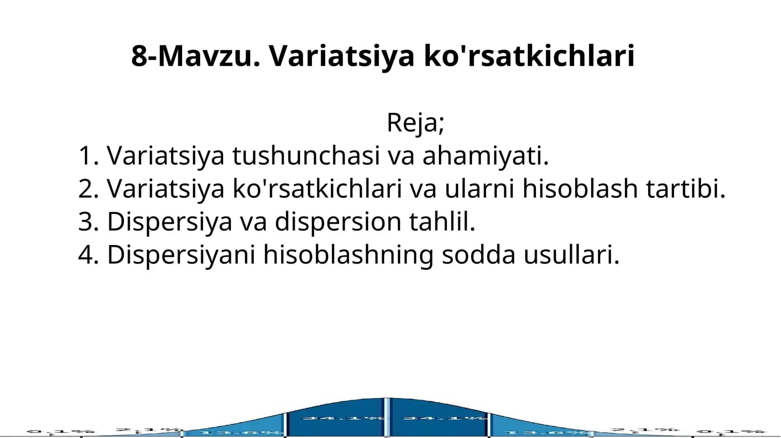Variatsiya ko'rsatkichlari