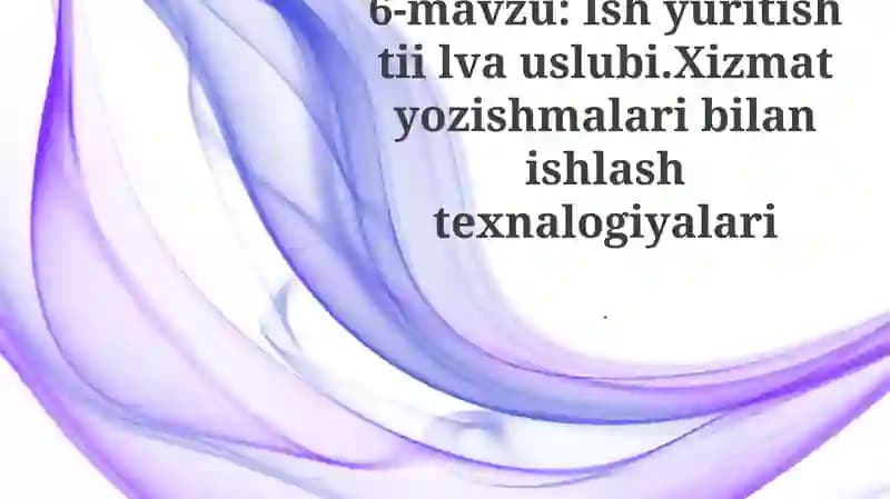 Ish yuritish tii lva uslubi
