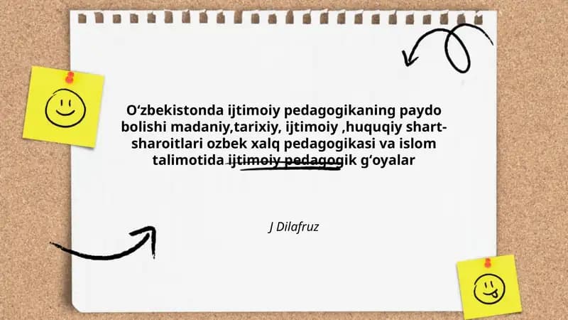 Oʻzbekistonda Ijtimoiy Pedagogika