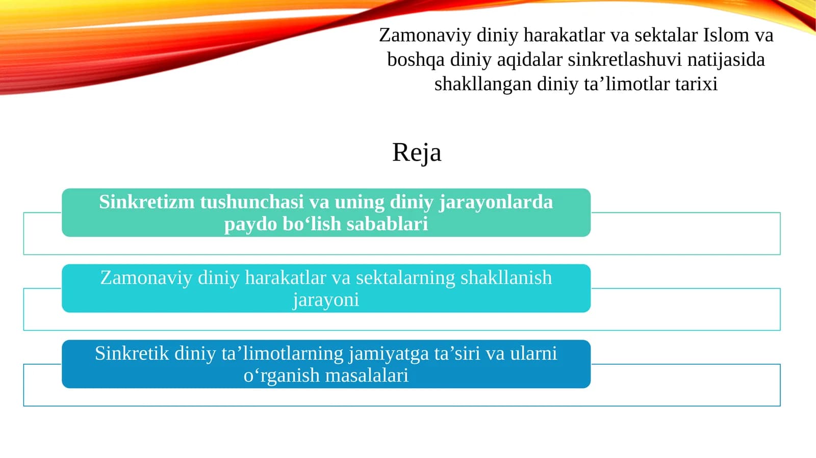 Diniy Taʼlimotlar Tarixi