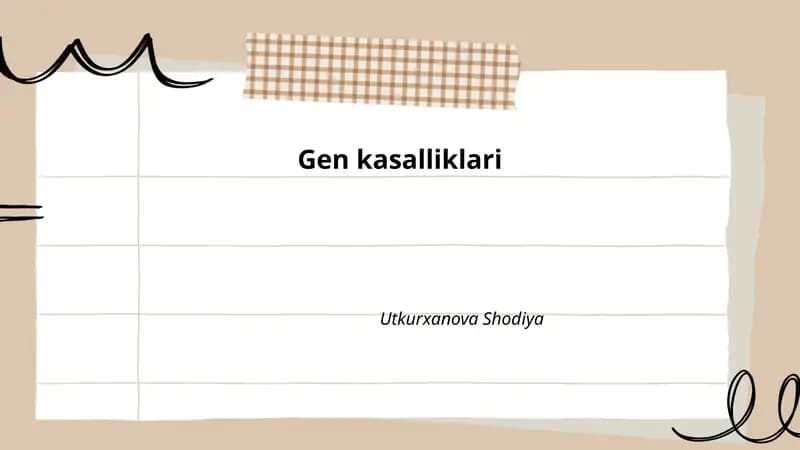 Gen kasalliklari