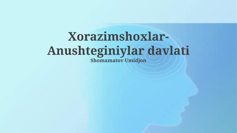 Xorazimshoxlar-Anushteginiylar davlati