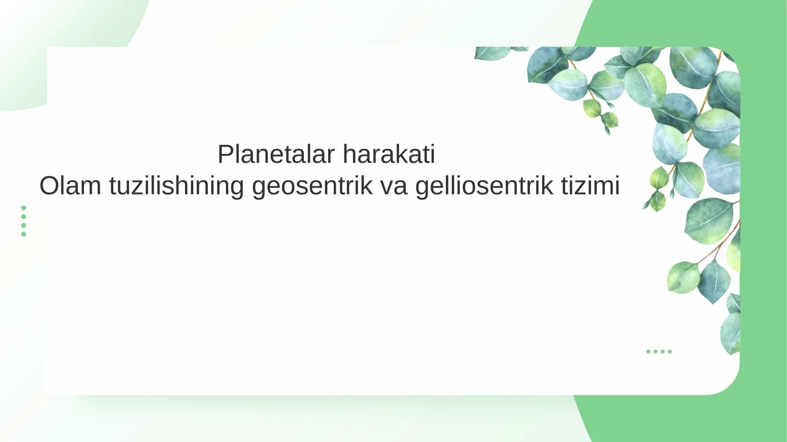 Planetalar harakati