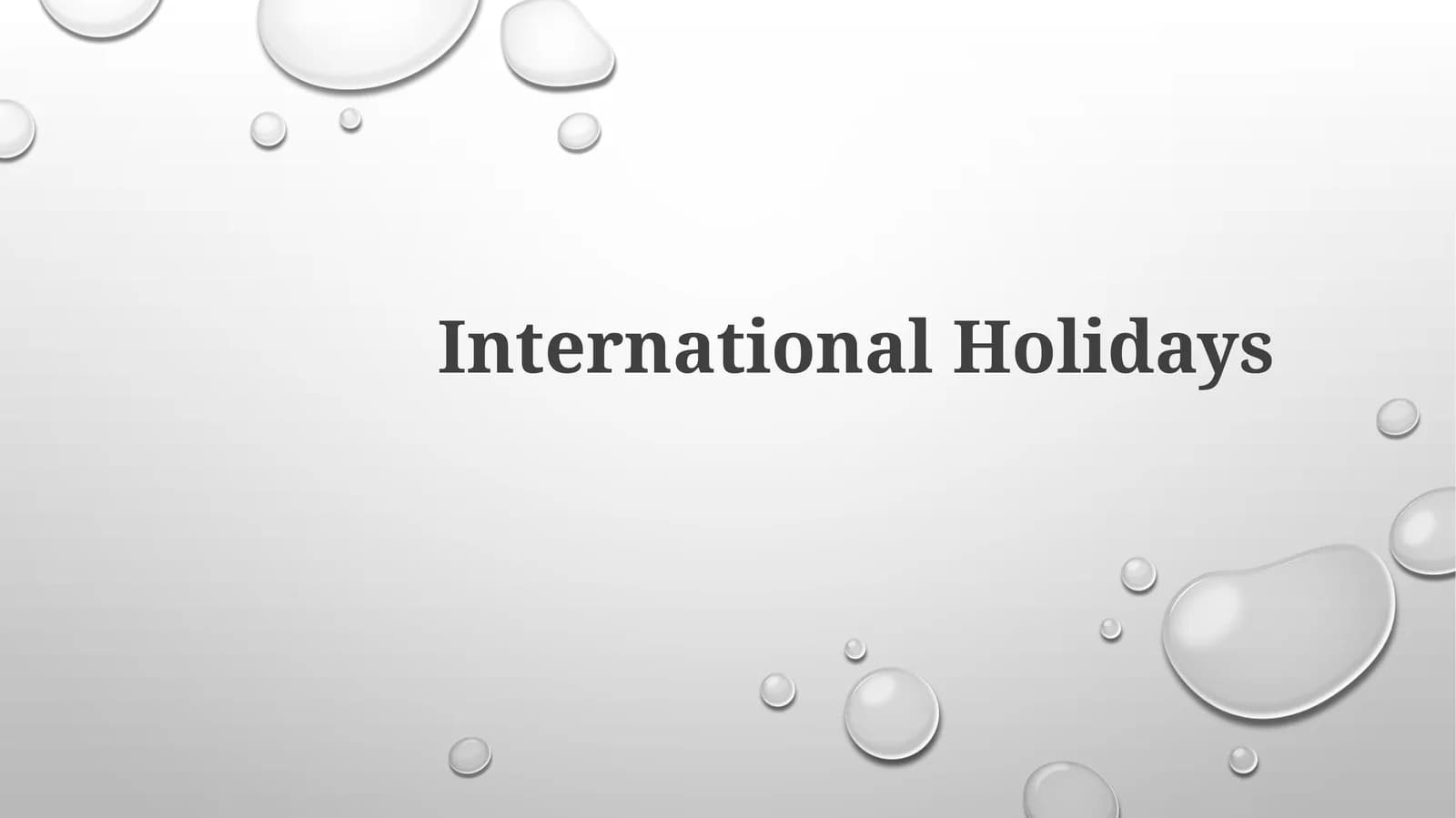 InternationalHolidays