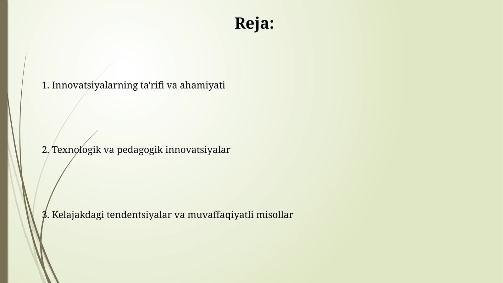 Innovatsiyalarning ta'rifi va ahamiyati