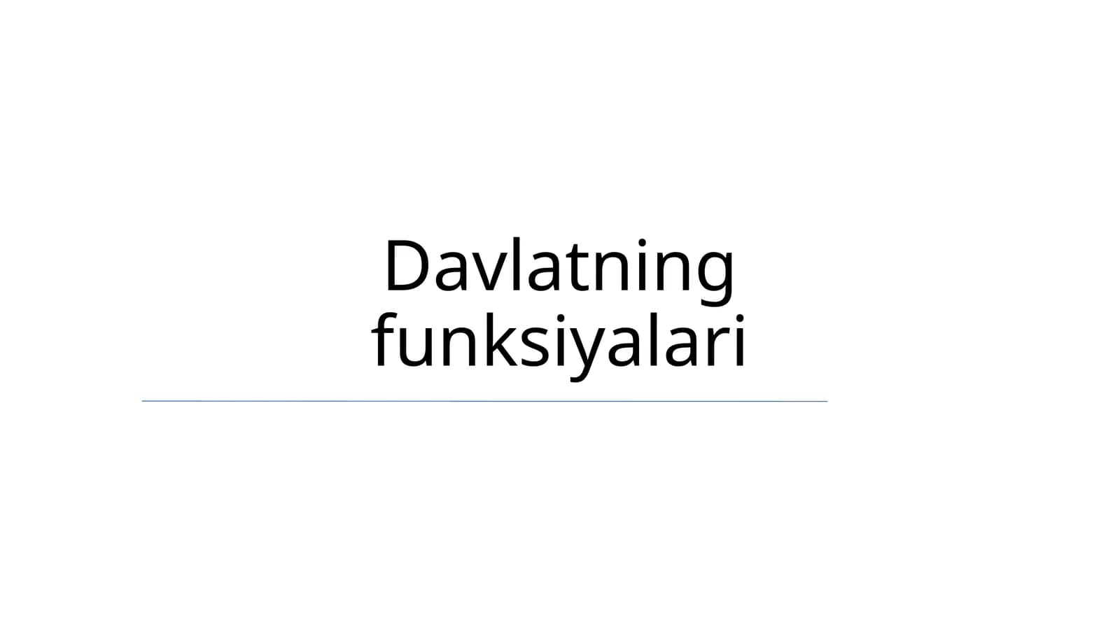 Davlatning funksiyalari