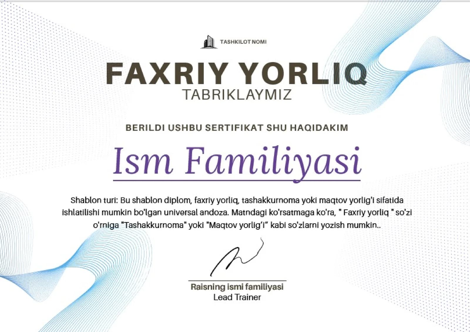 FAXRIY YORLIQ