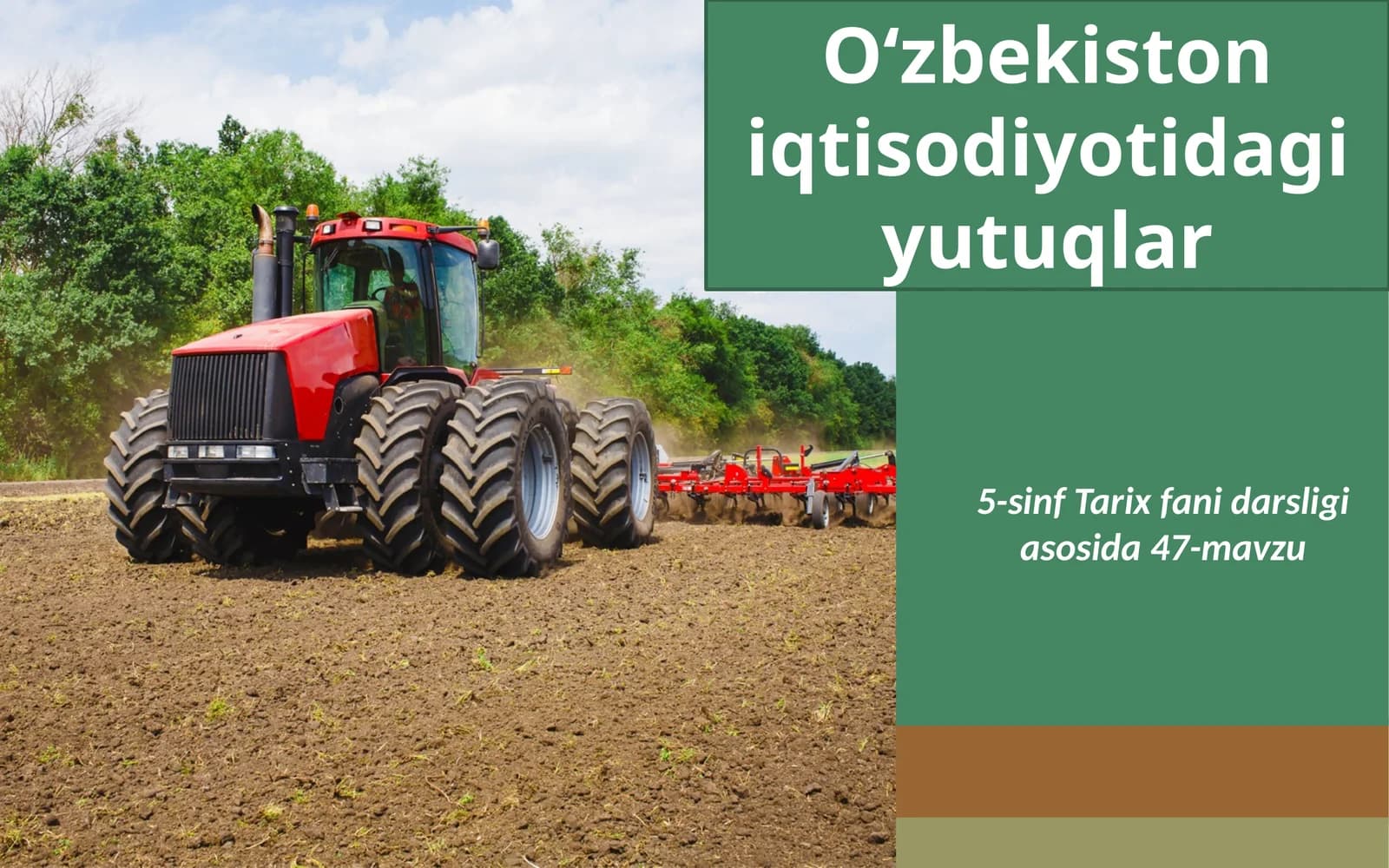 5-sinf Tarix fanidagi yutuqlar