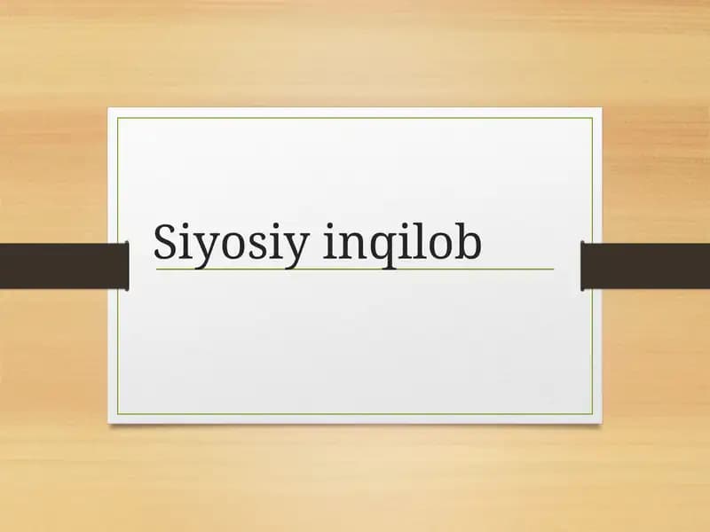 Siyosiy Inqilob