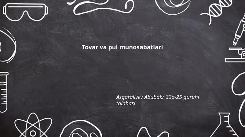 Tovar va pul munosabatlari