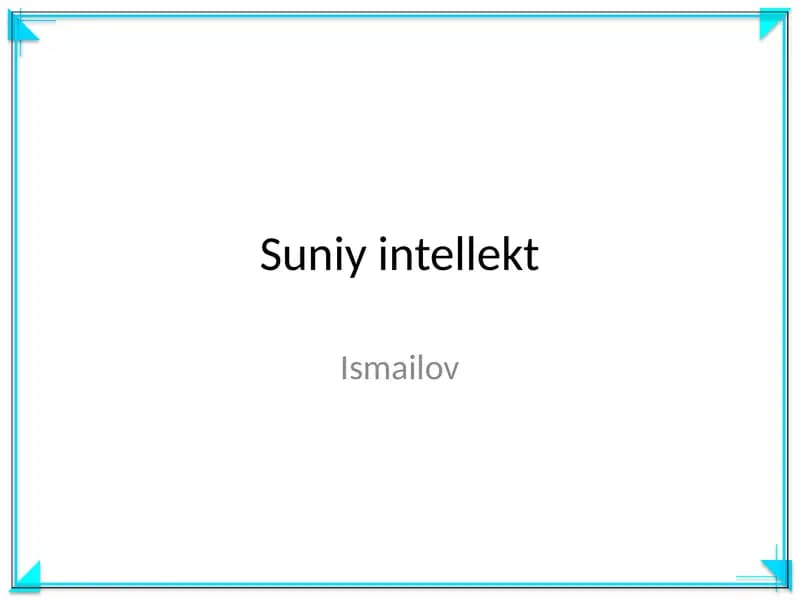 Suniy intellekt