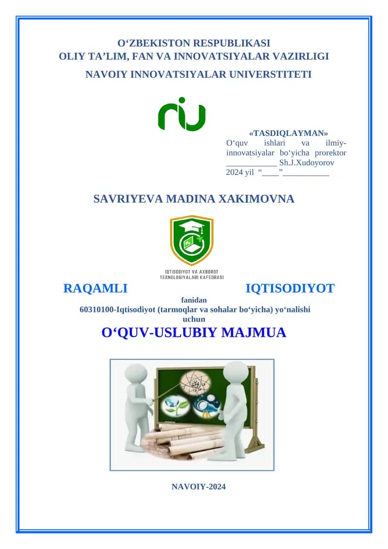 Raqamli iqtisodiyot