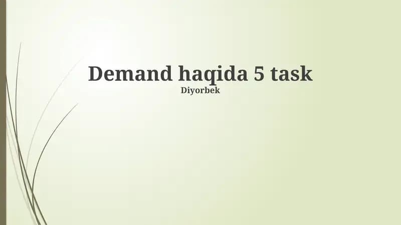 Understanding Demand Fundamentals