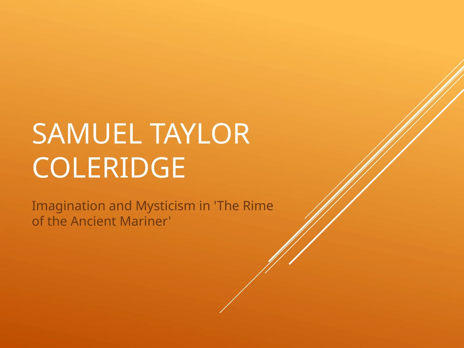 Imagination and Mysticism in 'The Rime of the Ancient Mariner'