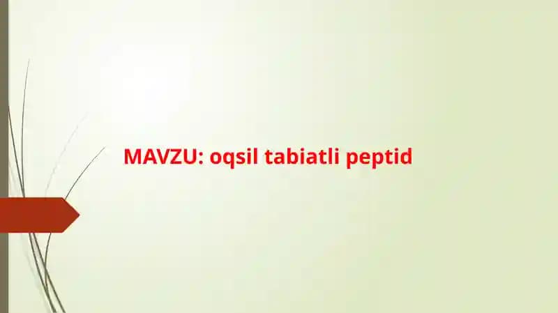 Oqsil tabiatli peptidlar