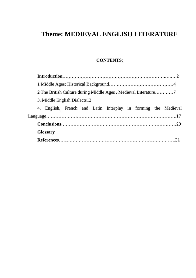 Trilingual Medieval British Culture
