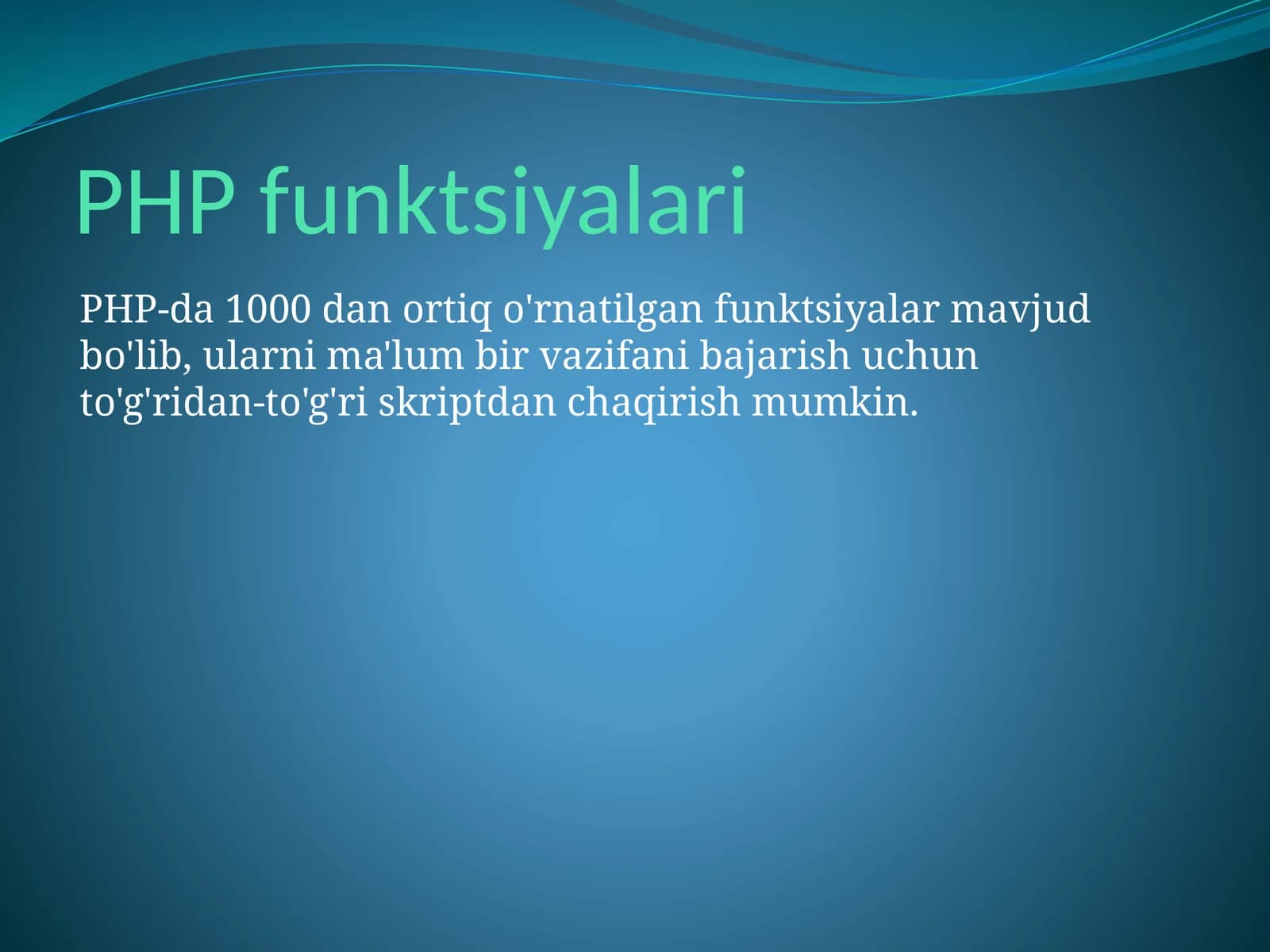 PHPfunktsiyalari