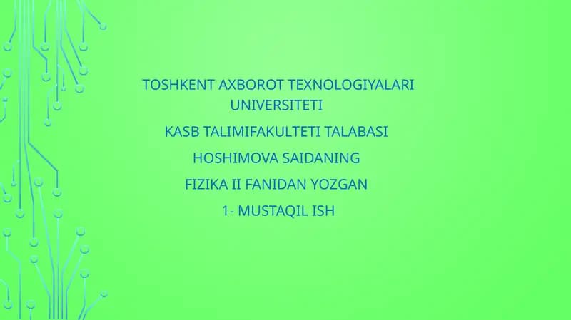 Mustaqilish To’lqinoptikasi