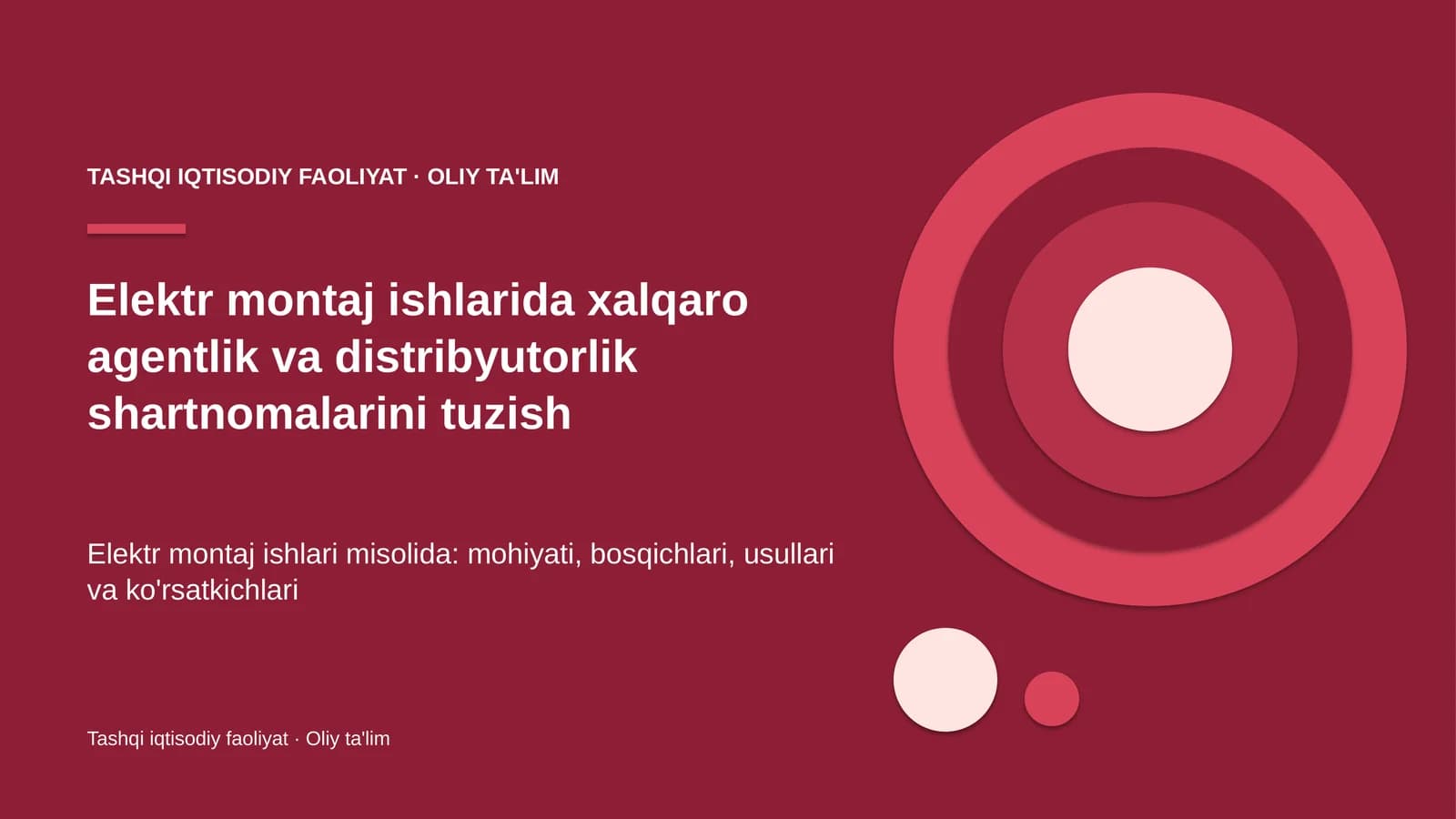 elektr montaj ishlarida xalqaro agentlik va distribyutorlik shartnomalarini tuzish 4729