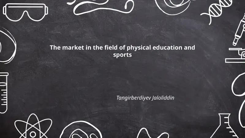 Market in the field of physical education and sports