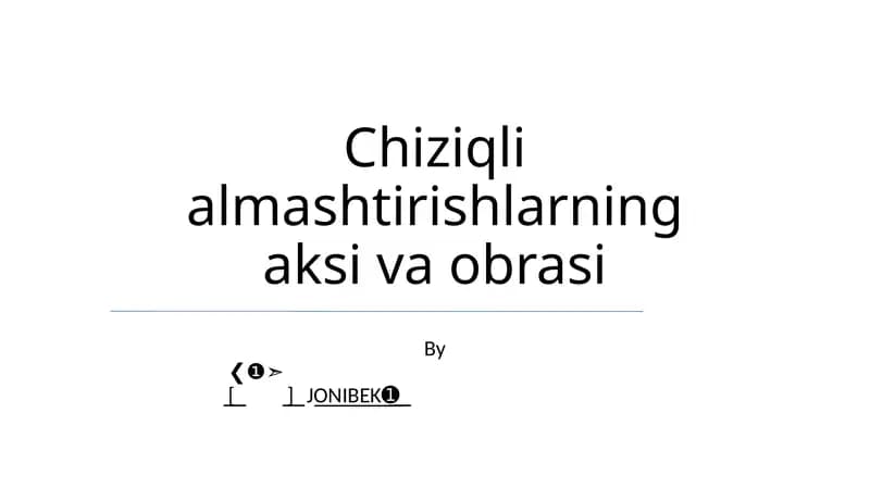 Chiziqli almashtirishlarning aksi va obrasi