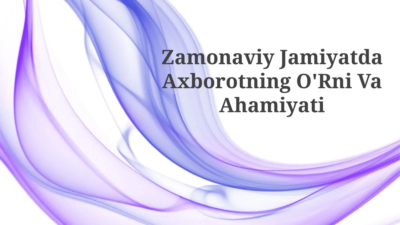 Axborot strategik resurs sifatida