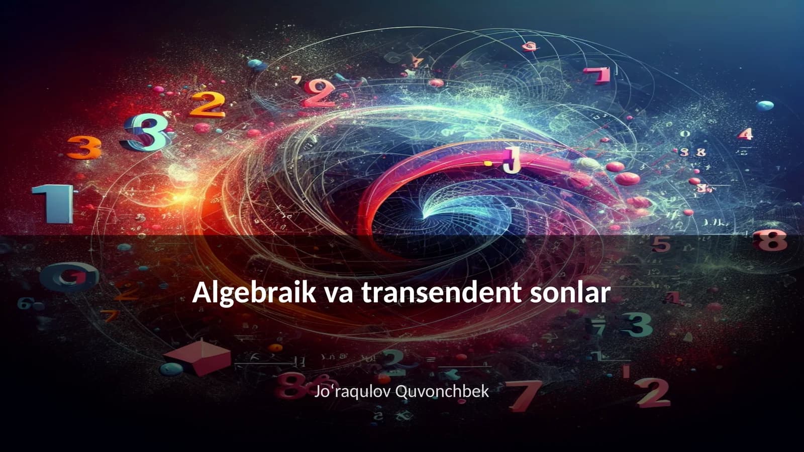 Algebraik va transendent sonlar