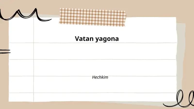 Vatan Haqida Umumiy Tushunchalar