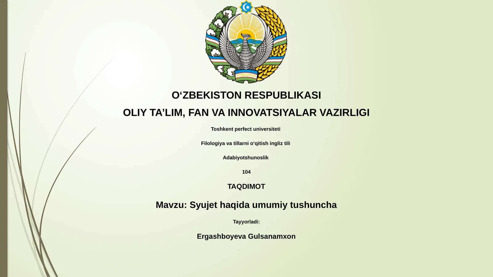 Syujet haqida umumiy tushuncha