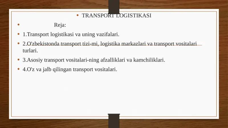 TRANSPORT LOGISTIKASI