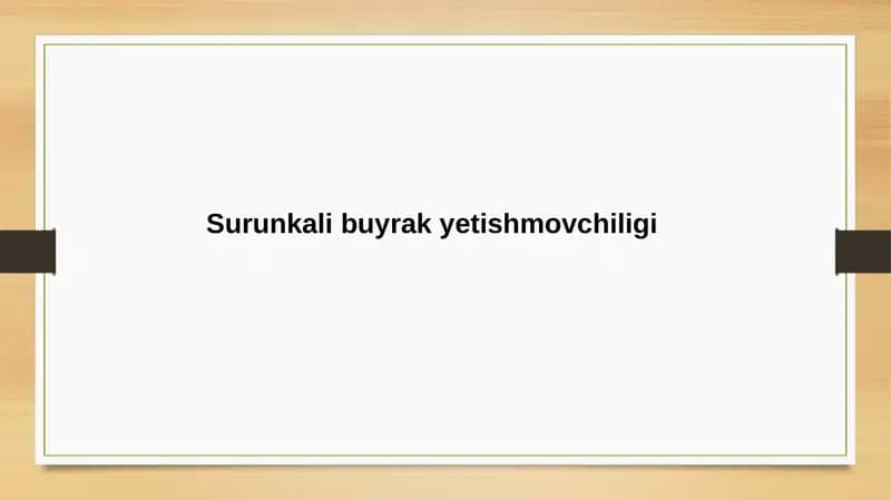 Surunkali buyrak etishmovchiligi