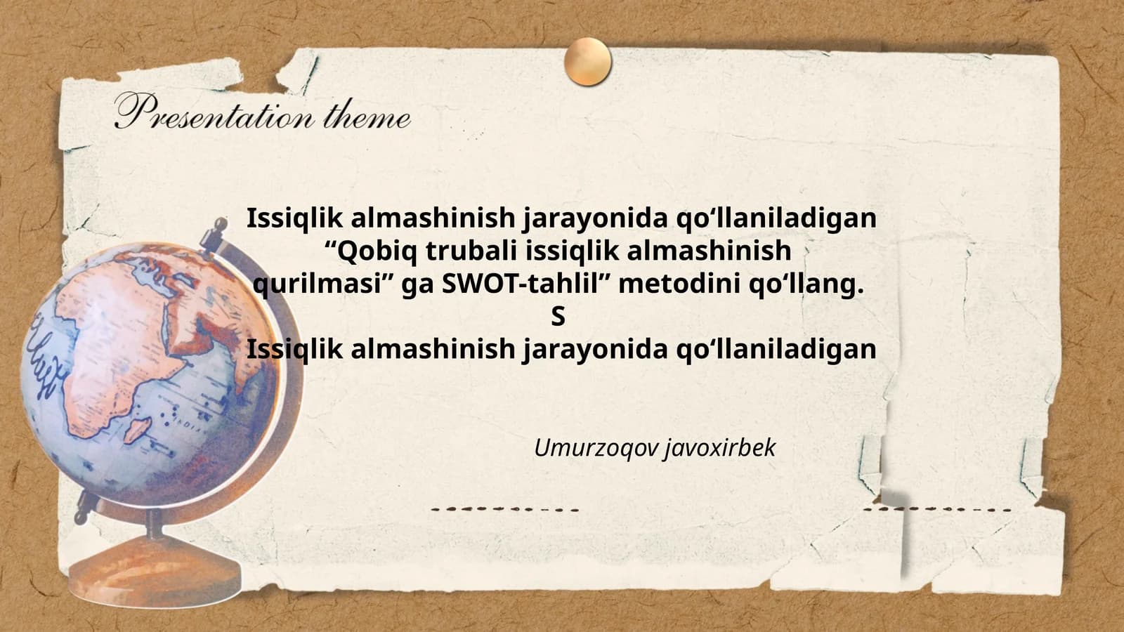 Qobiq trubali issiqlik almashinish qurilmasi