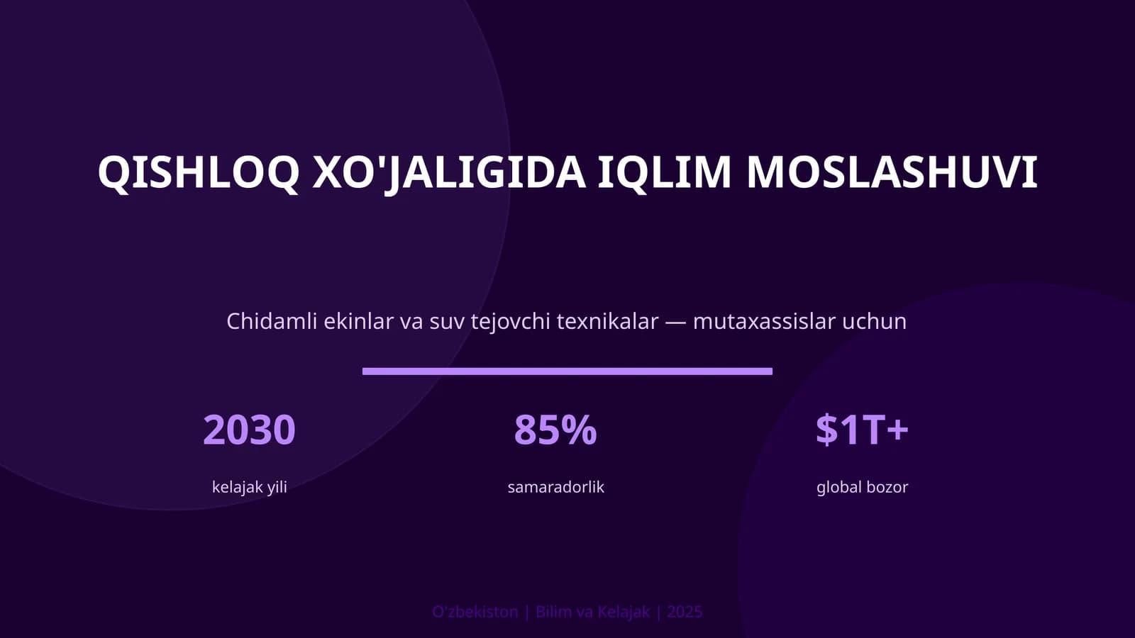 Qishloq xo'jaligida iqlim moslashuvi
