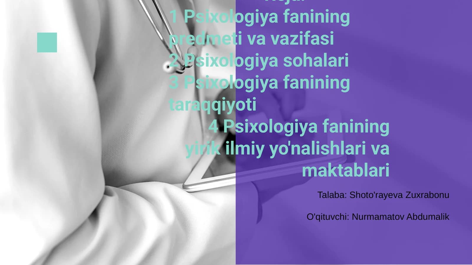 Psixologiya mustaqil fan sifatida