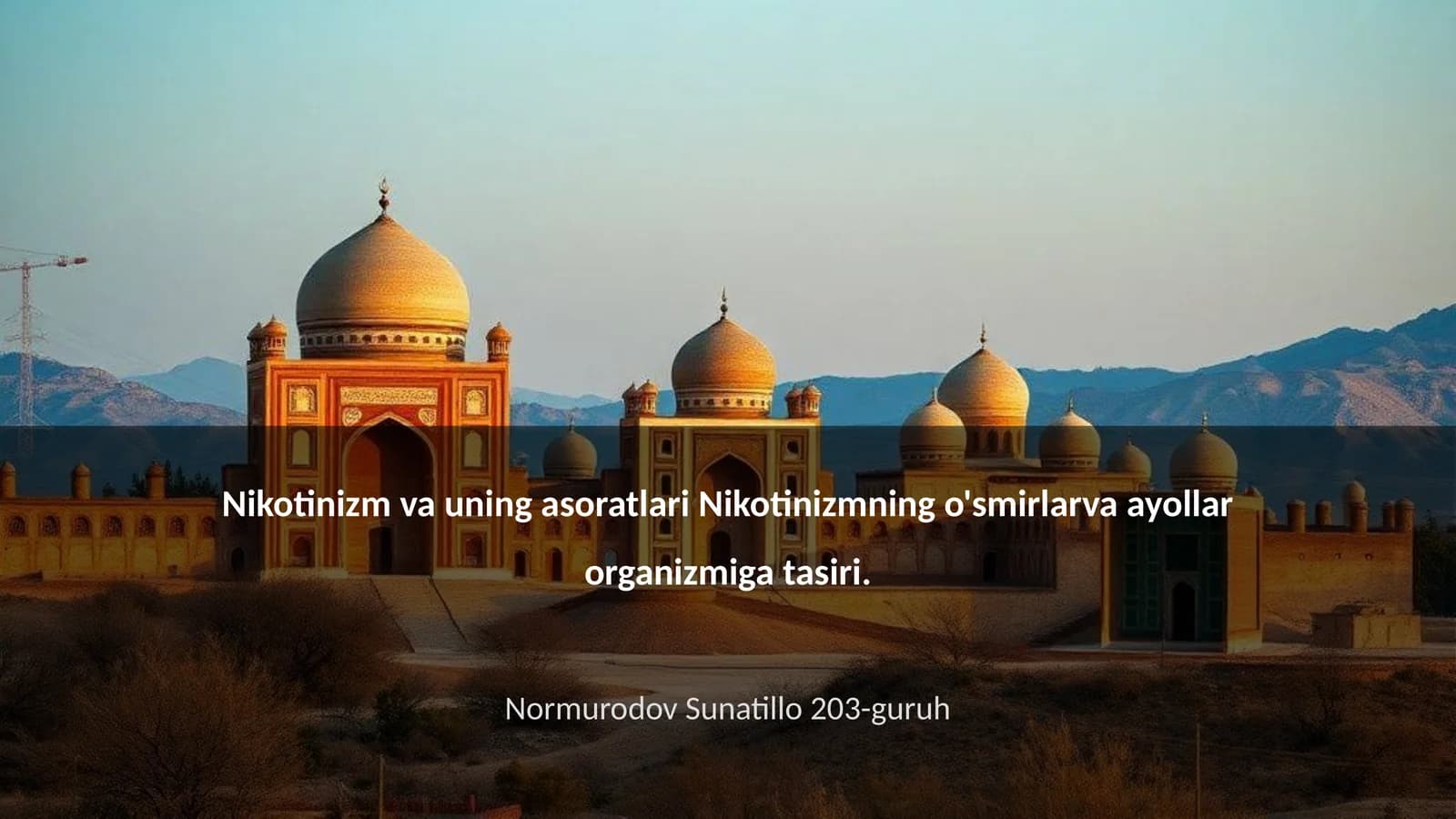 Nikotinizm va uning asoratlari
