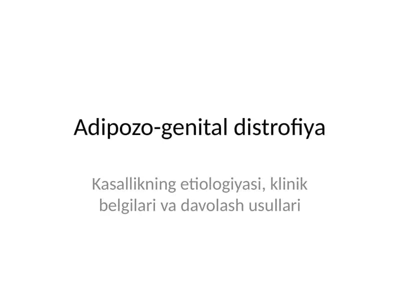 Adipozo-genitaldistrofiya