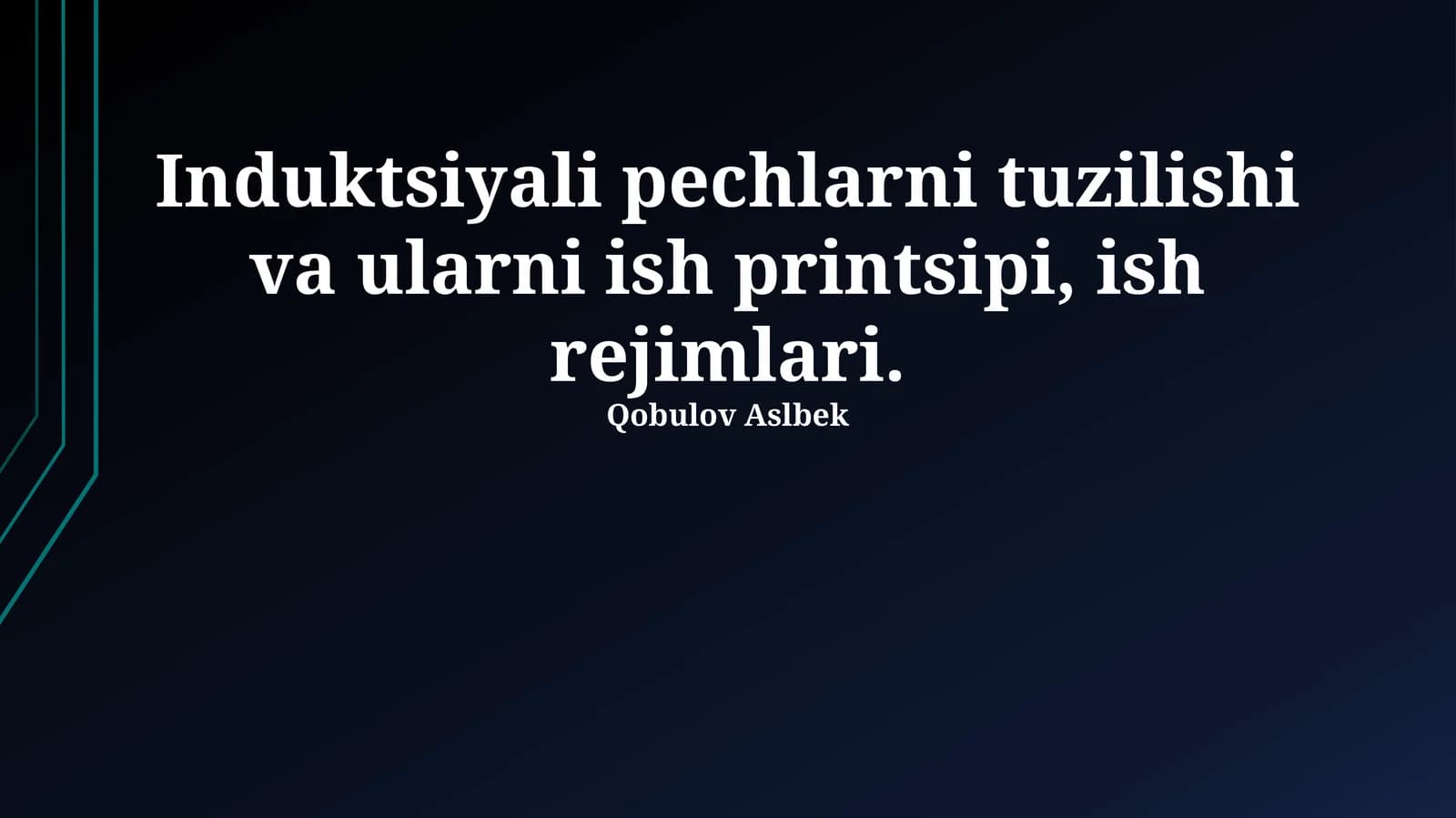 Induktsiyali pechlarning qurilishi