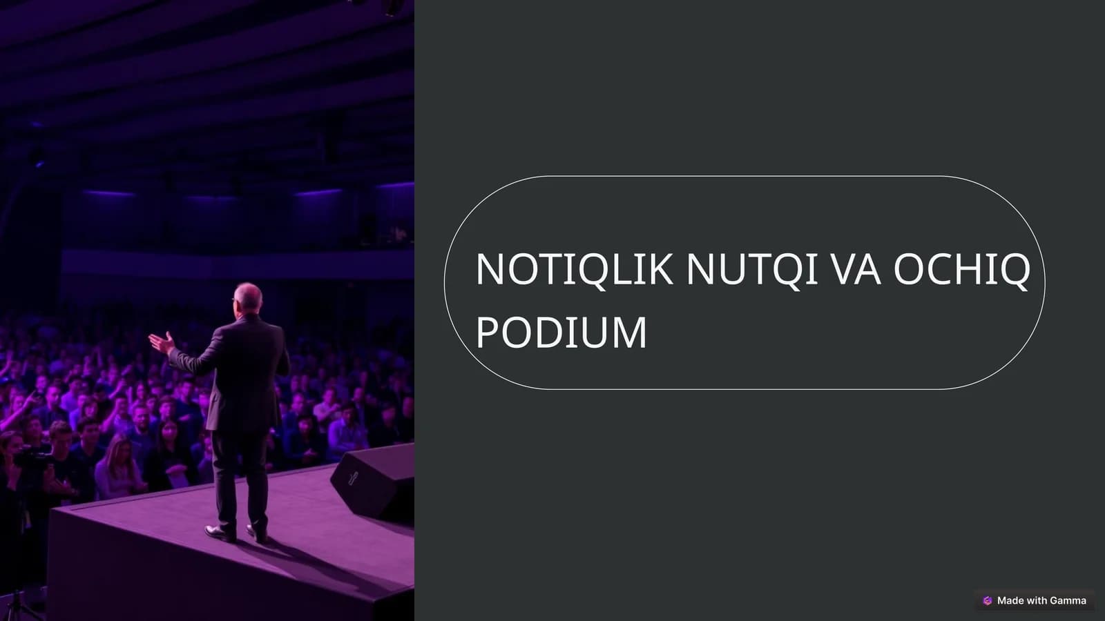 NOTIQLIK NUTQI VA OCHIQ
PODIUM