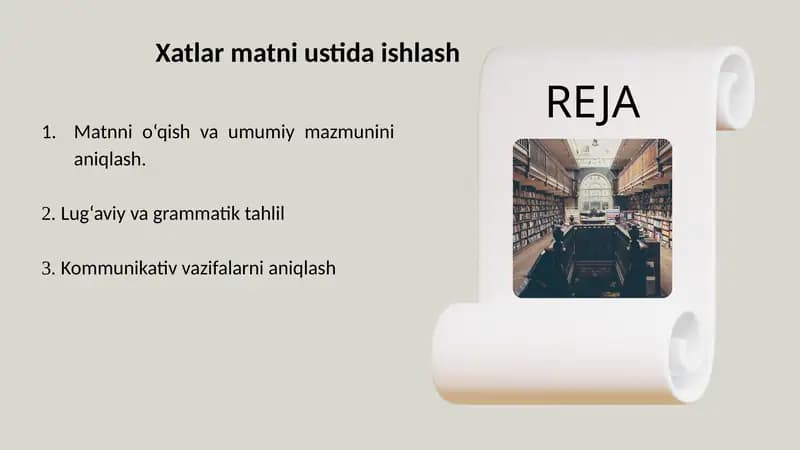 Xatlar matni ustida ishlash