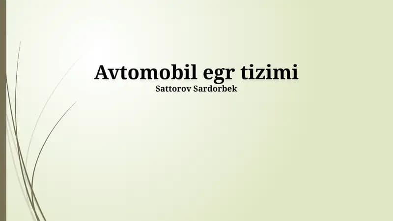 Avtomobil egr tizimi