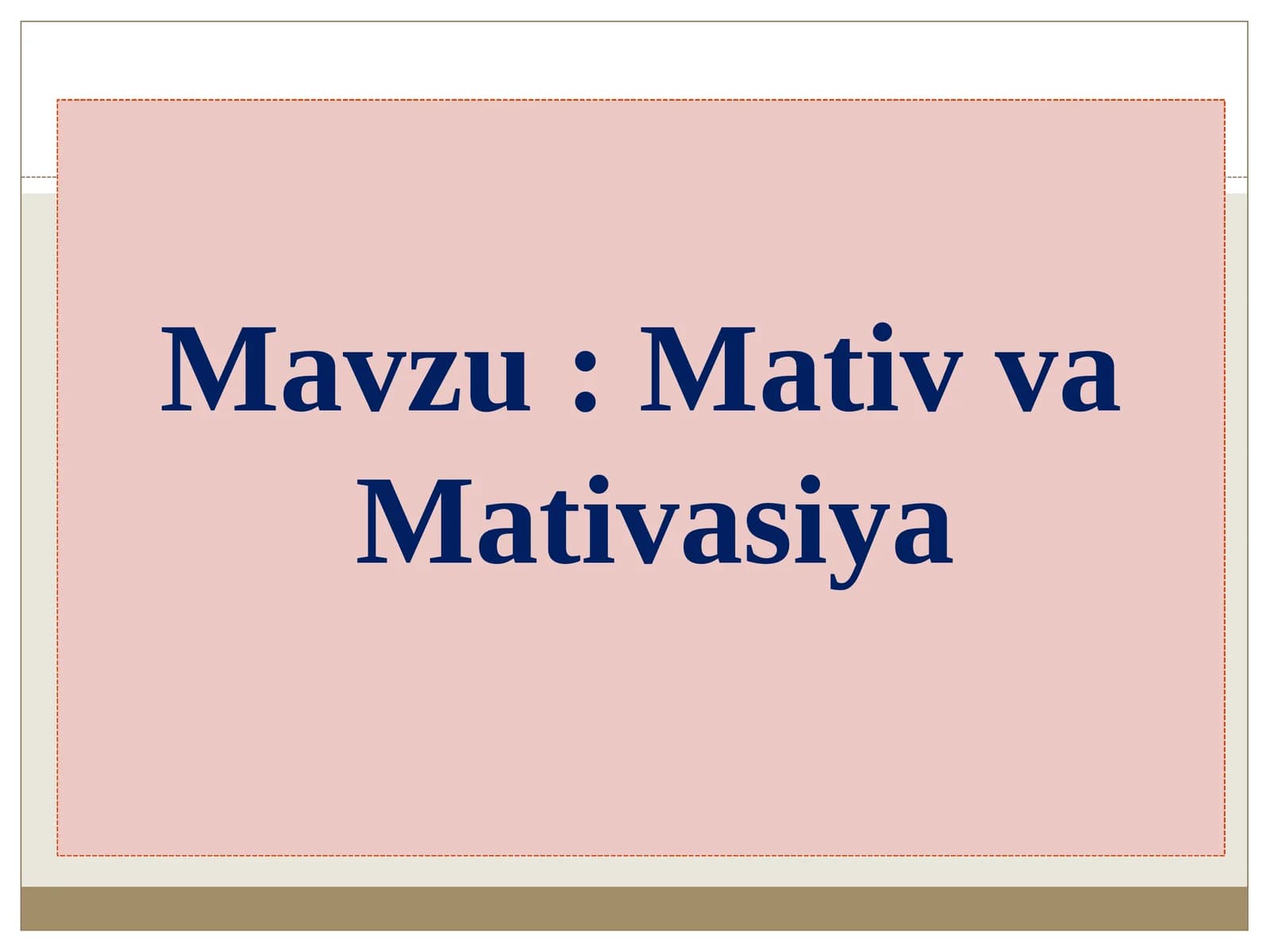 Motivatsiya