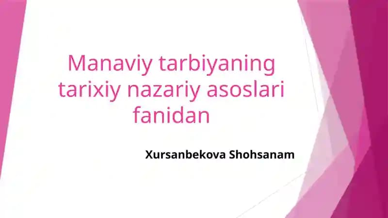 Yevropa mutaffakkirlarining asarlarida tarbiyaga oid qarashlar.