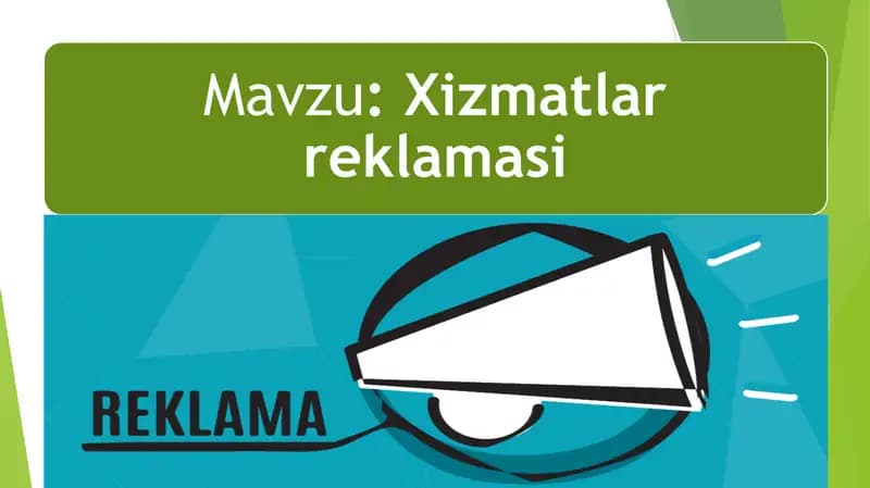 Xizmatlar reklamasi