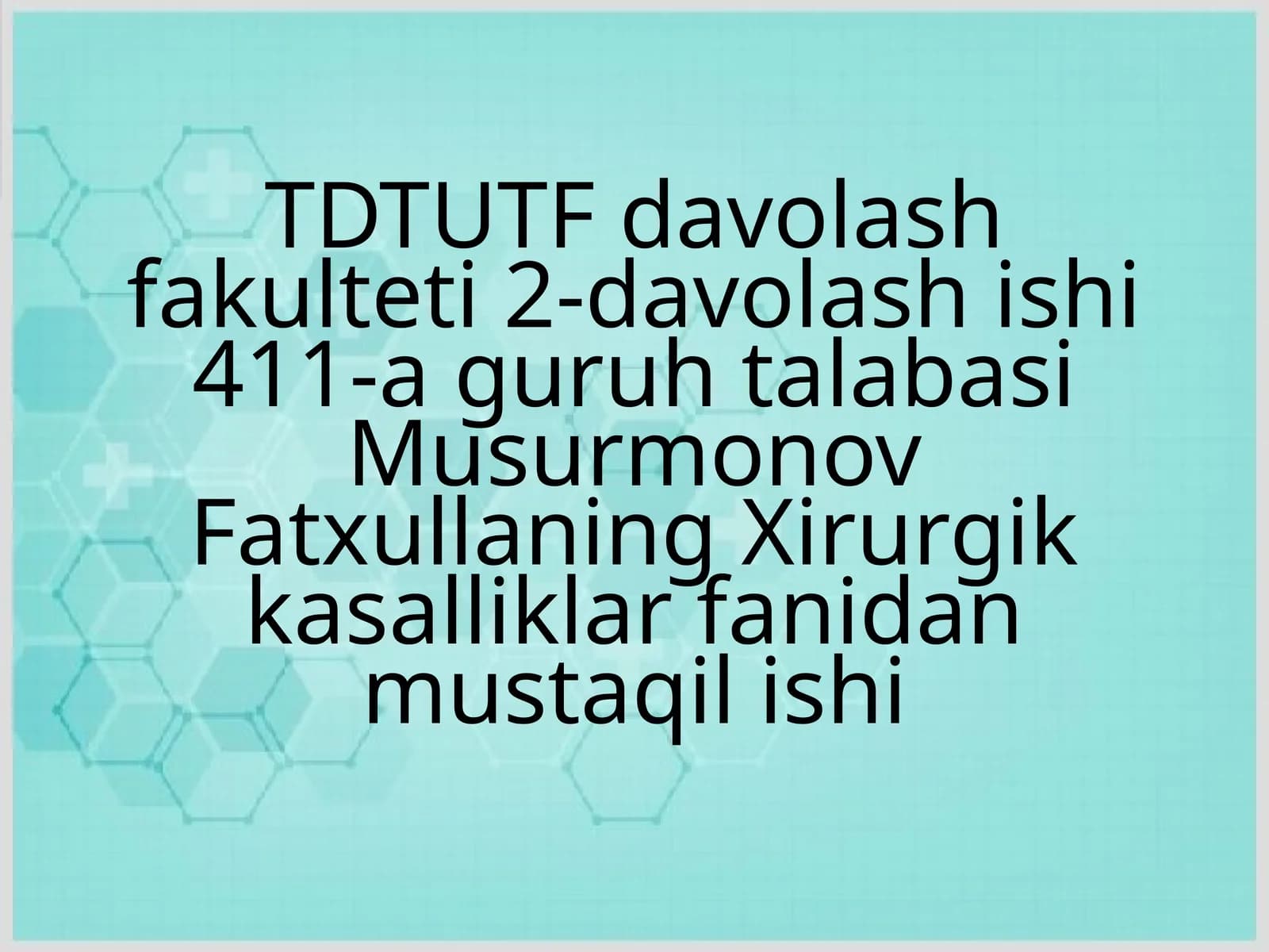PTI uchburchagi va oraliq churralar