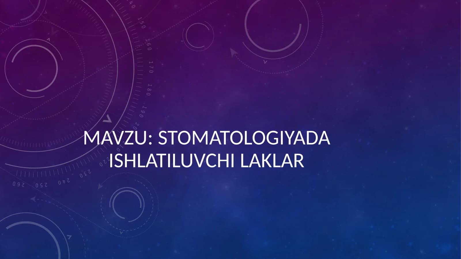 stomatologiyada ishlatiluvchi laklar