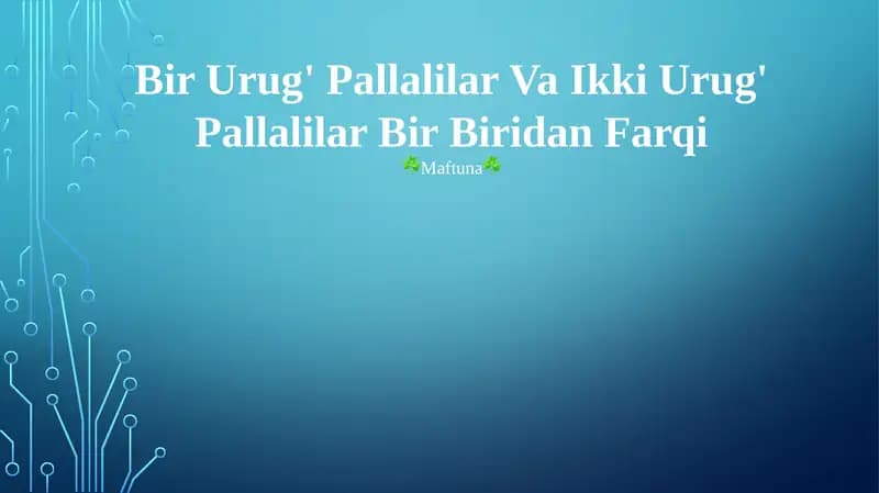 O'simliklarning Tuzilishi