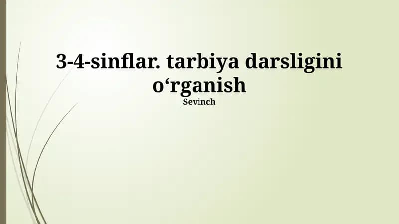 3-4-sinflar Tarbiya Darsligi